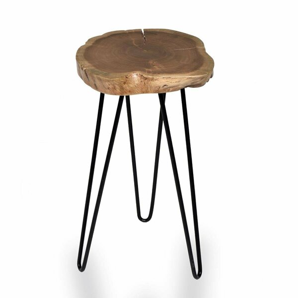 Carolina Seti Live Edge Accent Table Top, Black LE2226-BLK